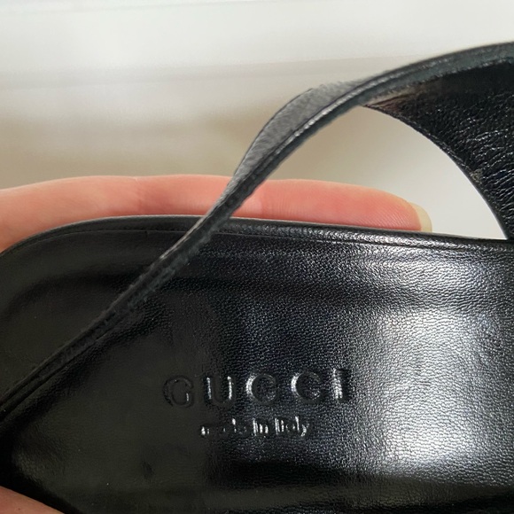 GUCCI leather sling back heels Size 9.5 - Picture 8 of 10